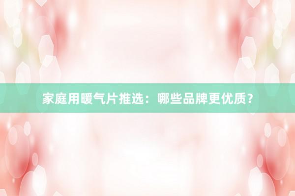 家庭用暖气片推选：哪些品牌更优质？
